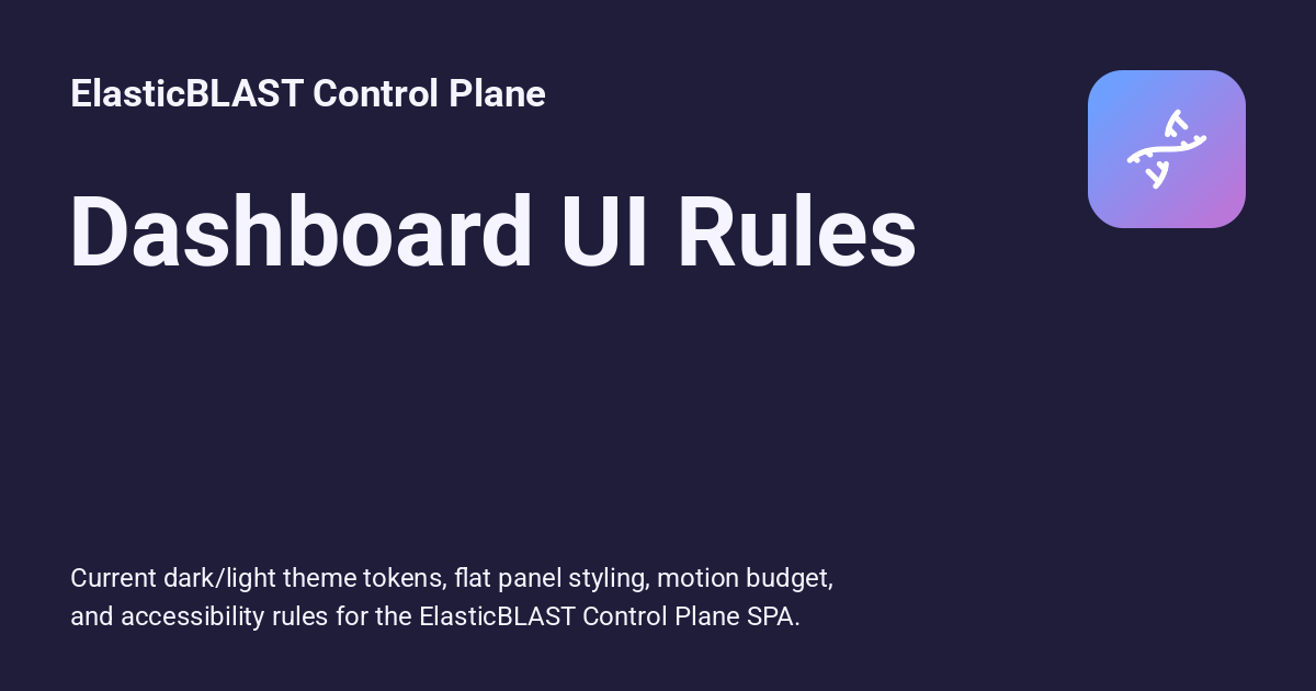Glassmorphic UI Rules - ElasticBLAST Control Plane