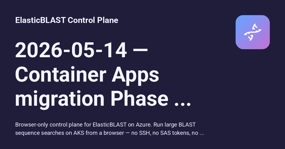 2026-05-14 — Container Apps migration Phase 1+: deployable bundled ...