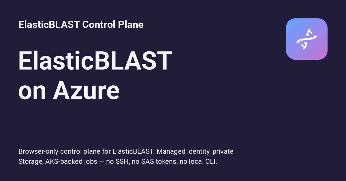 ElasticBLAST Control Plane on Azure - ElasticBLAST Control Plane